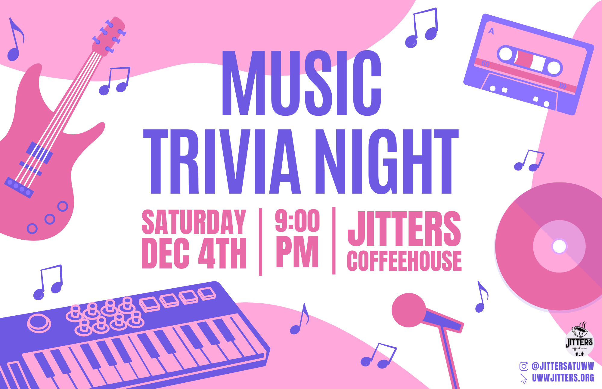 jitters music trivia poster with event details